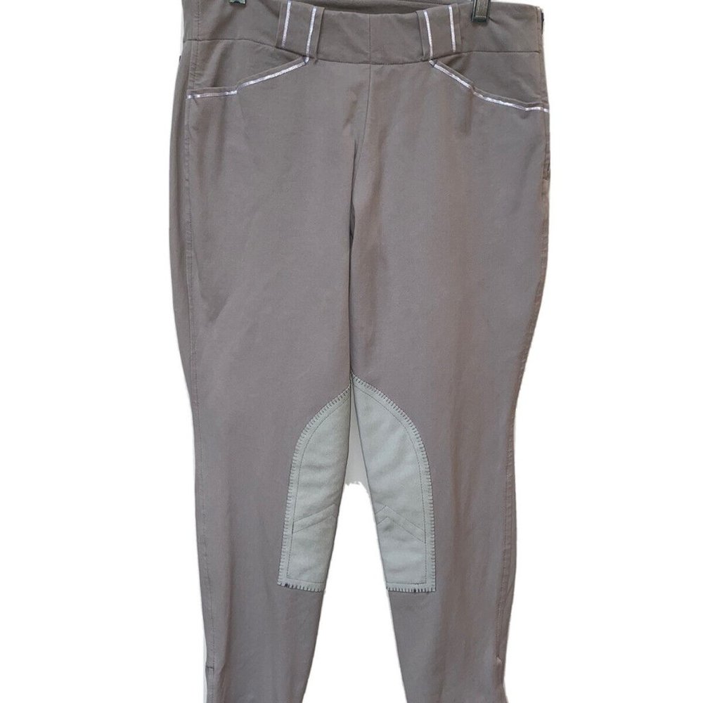 Trainer's Choice Euro Seat Breeches Riding Pants Sz 26R fits like 28 Gray